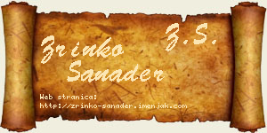 Zrinko Sanader vizit kartica